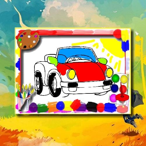 Cartoon Cars Coloring Book