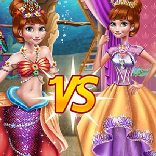 Anna Mermaid Vs Princess